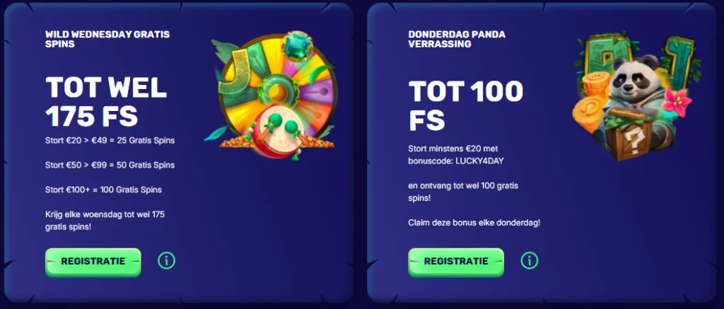 Bonussen en Promoties bij Spin Panda